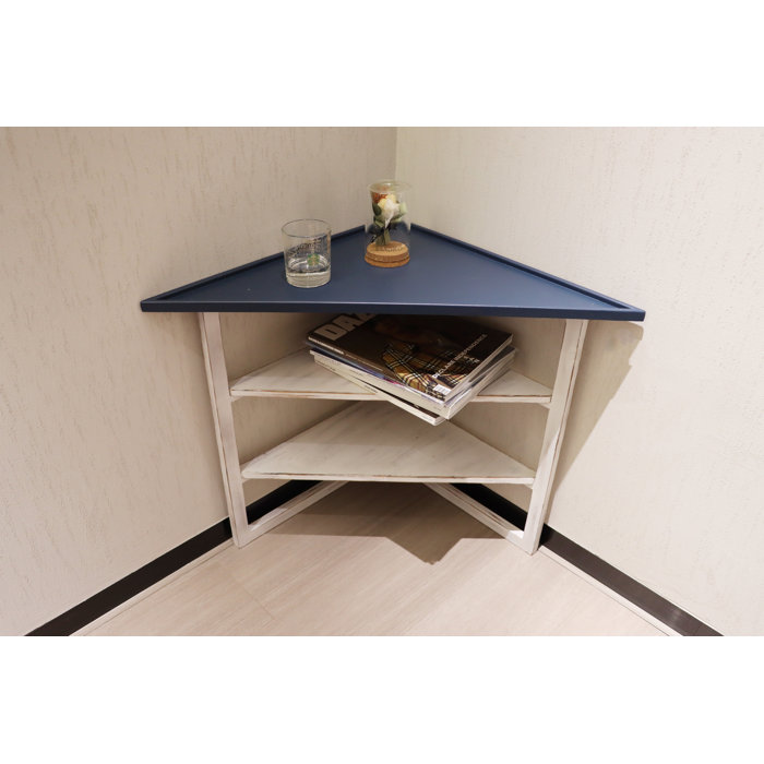 Gracie Oaks Miculek 24'' Tall Solid Wood Triangle Coffee Table